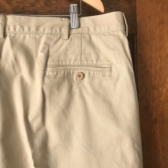 Lands' End Khaki Flat Front Pants Size 42 x 26 - Picture 11 of 13